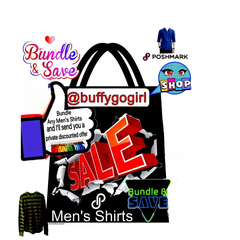 MEN’S SHIRTS ON SALE, BUNDLE ANY 5 AND SAVE BIGTIME.